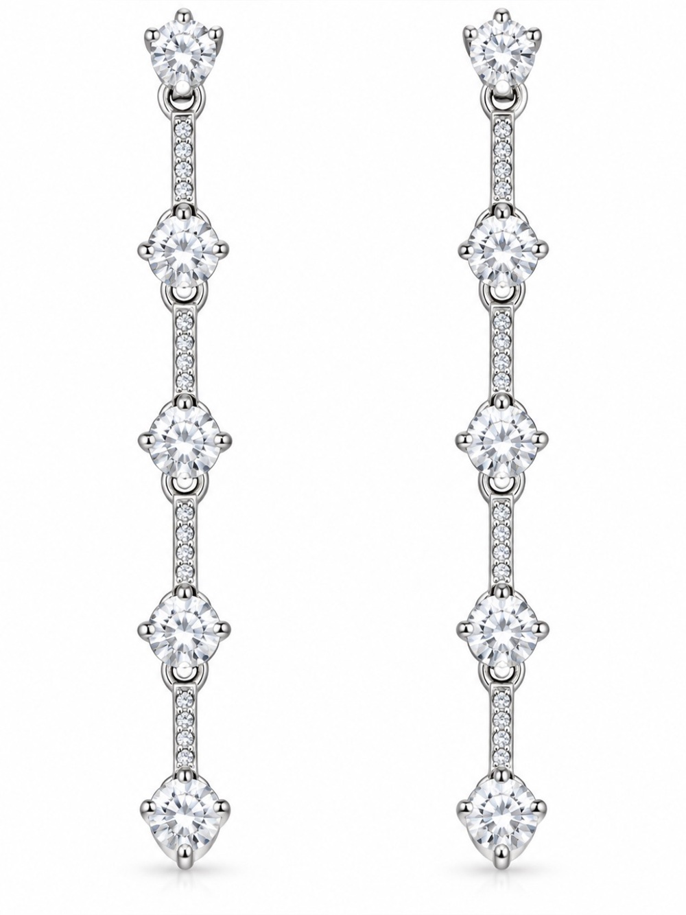 1.0 CT‎ Moissanite Diamond 925 Sterling silver dangle earrings